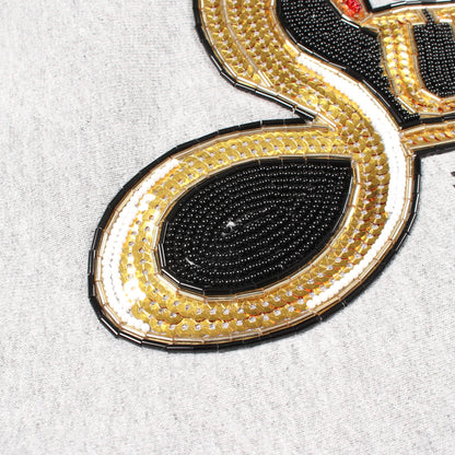 SEQUIN VIPER HOODED スパンコール ビーズ プルオーバーパーカー コットン グレー シュプリーム トップス Supreme