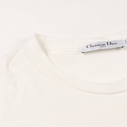 シグネチャーバンド 半袖Tシャツ コットン ホワイト ネイビー クリスチャンディオール トップス Christian Dior