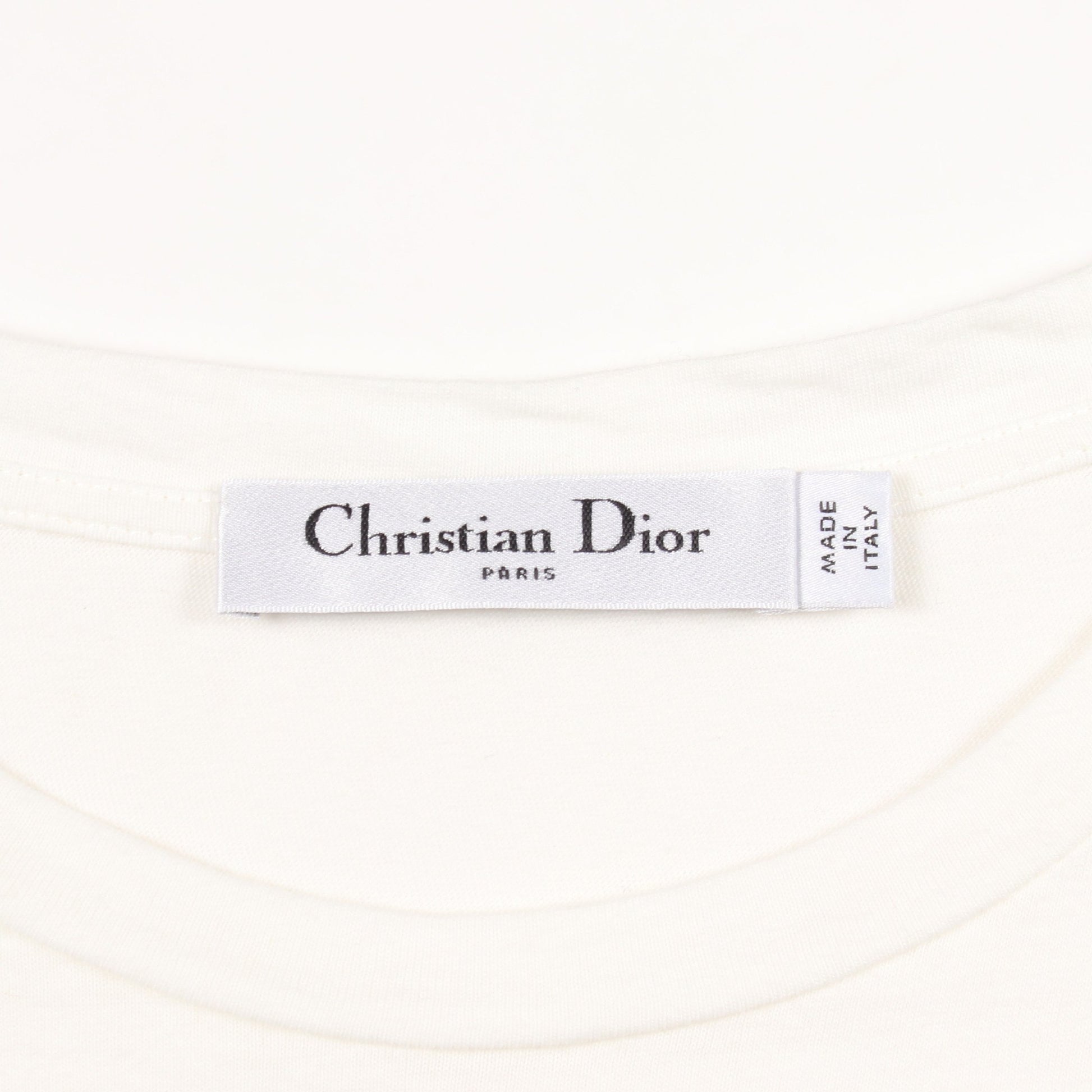 シグネチャーバンド 半袖Tシャツ コットン ホワイト ネイビー クリスチャンディオール トップス Christian Dior
