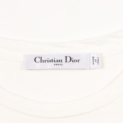 シグネチャーバンド 半袖Tシャツ コットン ホワイト ネイビー クリスチャンディオール トップス Christian Dior