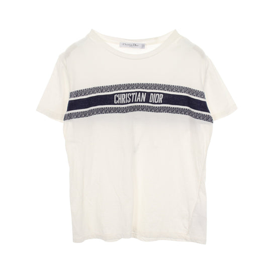 シグネチャーバンド 半袖Tシャツ コットン ホワイト ネイビー クリスチャンディオール