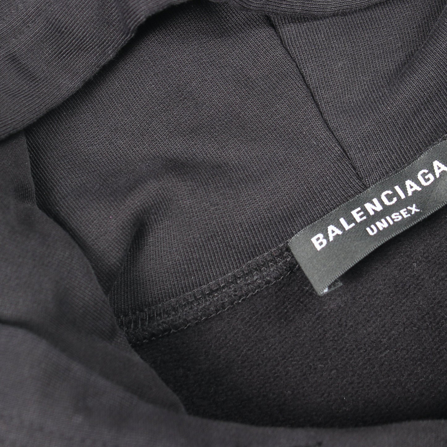 ロゴ刺繍 プルオーバーパーカー コットン ブラック バレンシアガ トップス BALENCIAGA