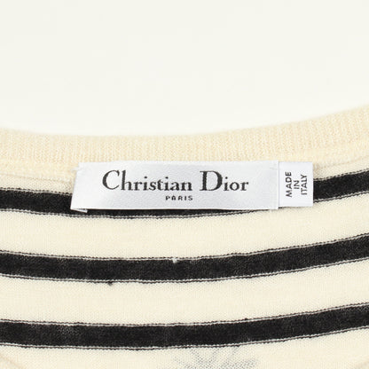 L'UMION FAIT A FORCE 半袖 ニット リネン カシミヤ オフホワイト ブラック クリスチャンディオール トップス Christian Dior