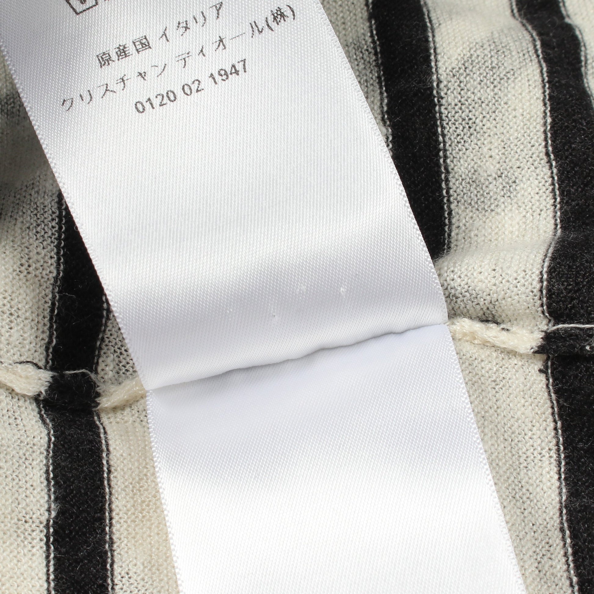 L'UMION FAIT A FORCE 半袖 ニット リネン カシミヤ オフホワイト ブラック クリスチャンディオール トップス Christian Dior