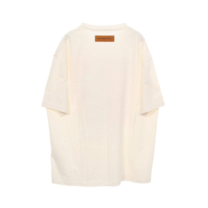 フラワータペストリープリント スウェット 半袖Tシャツ コットン ホワイト マルチカラー ルイヴィトン トップス LOUIS VUITTON