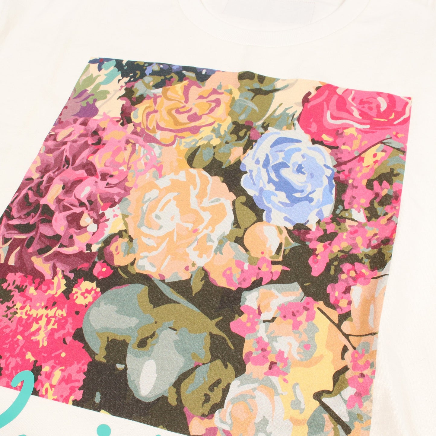 フラワータペストリープリント スウェット 半袖Tシャツ コットン ホワイト マルチカラー ルイヴィトン トップス LOUIS VUITTON