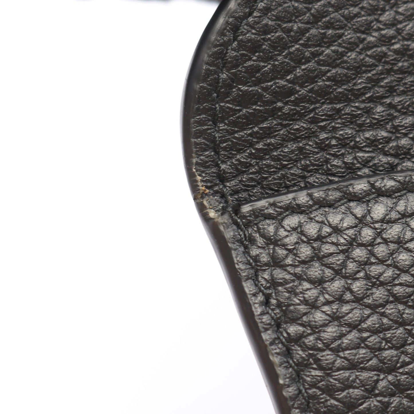 VITELLO GRAIN エンベロップ 二つ折り長財布 レザー ブラック プラダ