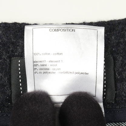 ココマークボタン ショート デニムパンツ コットン インディゴブルー シャネル ボトムス CHANEL