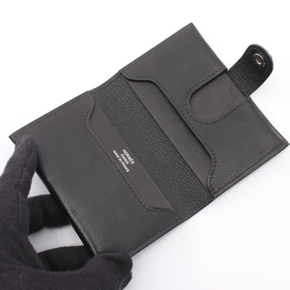 R.M.S カードケース エヴァーグレイン ブラック シルバー金具 W刻印 エルメス 財布・小物 HERMES