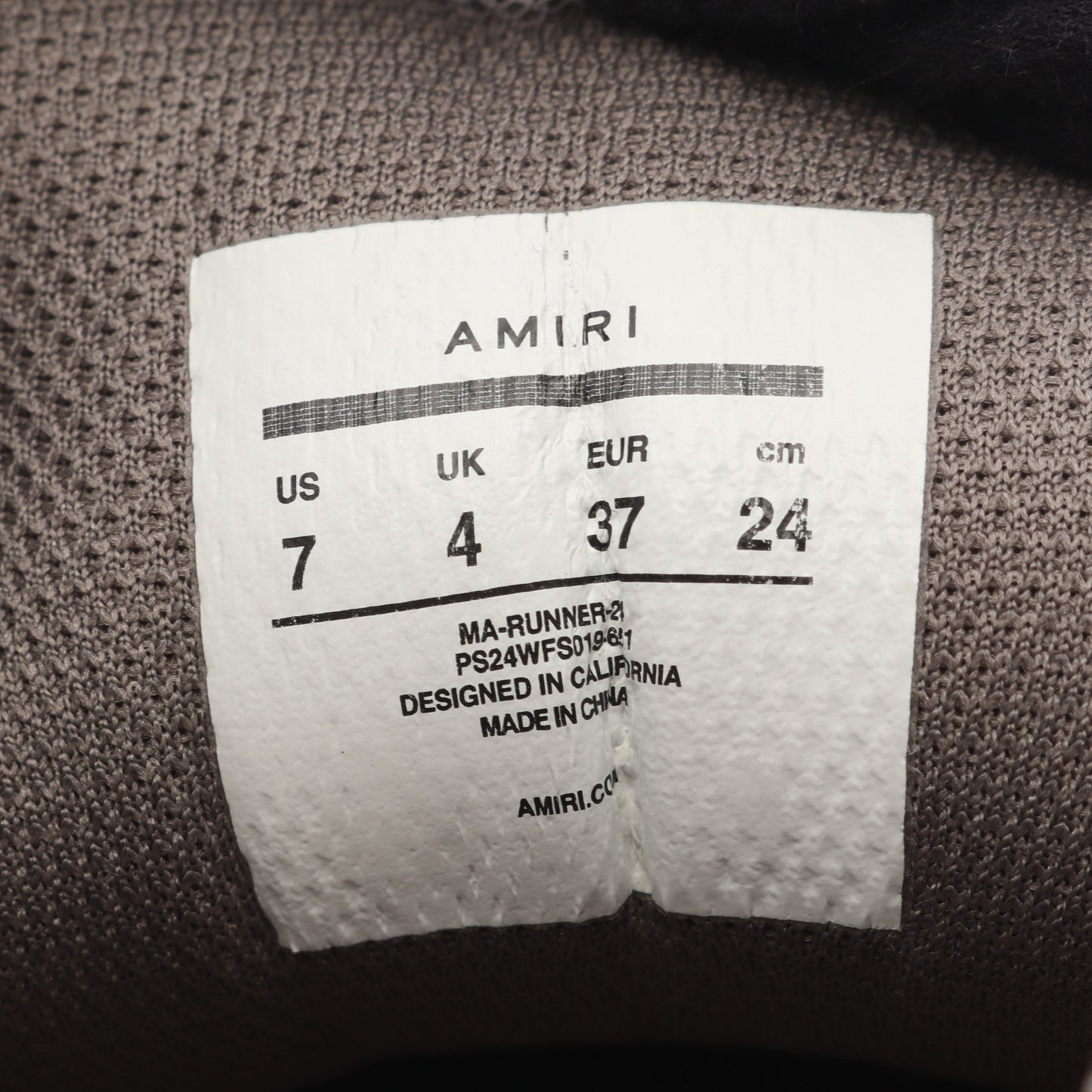 MA RUNNER スニーカー ファブリック レザー ピンク オフホワイト アミリ シューズ AMIRI