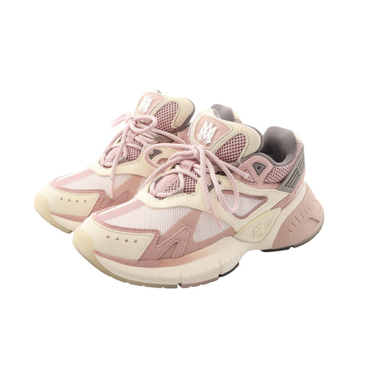 MA RUNNER スニーカー ファブリック レザー ピンク オフホワイト アミリ シューズ AMIRI