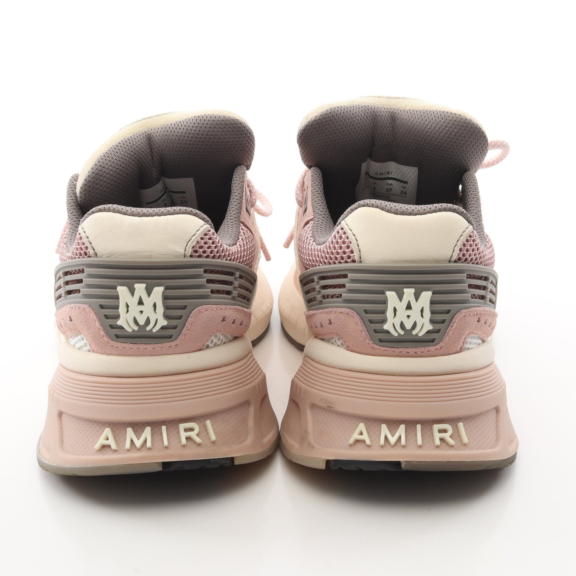 MA RUNNER スニーカー ファブリック レザー ピンク オフホワイト アミリ シューズ AMIRI