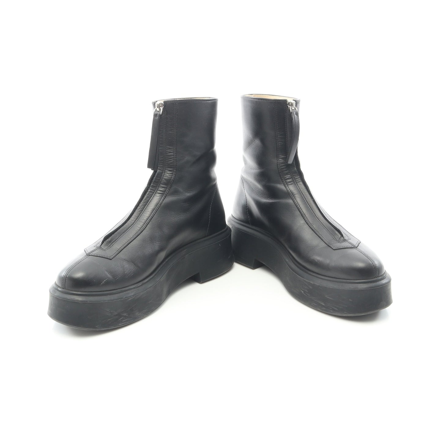ZIPPED BOOT 1 ブーツ レザー ブラック ザロウ シューズ THE ROW