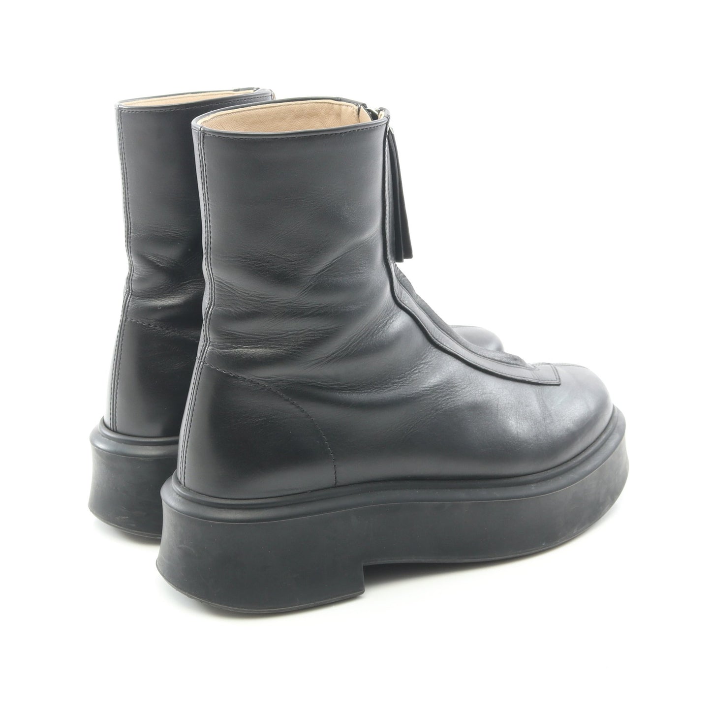 ZIPPED BOOT 1 ブーツ レザー ブラック ザロウ シューズ THE ROW