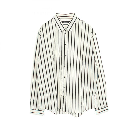 ストライプ 長袖 シャツ コットン ホワイト ブラック ドルチェアンドガッバーナ トップス DOLCE&GABBANA