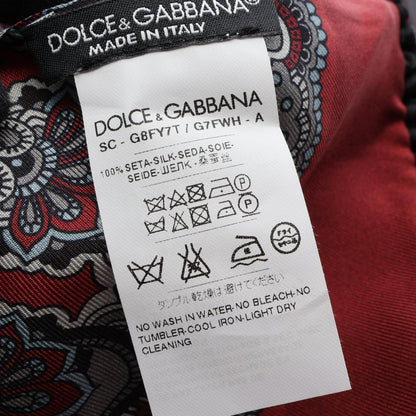 クルーネック 半袖Tシャツ コットン ボルドー ドルチェアンドガッバーナ