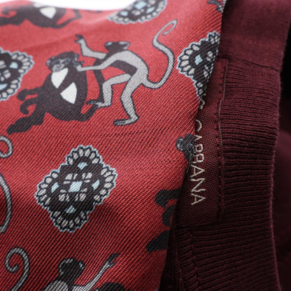 クルーネック 半袖Tシャツ コットン ボルドー ドルチェアンドガッバーナ