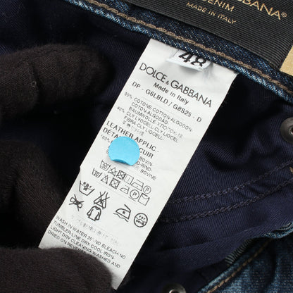 ダメージ加工デニム デニムパンツ コットン インディゴブルー ドルチェアンドガッバーナ
