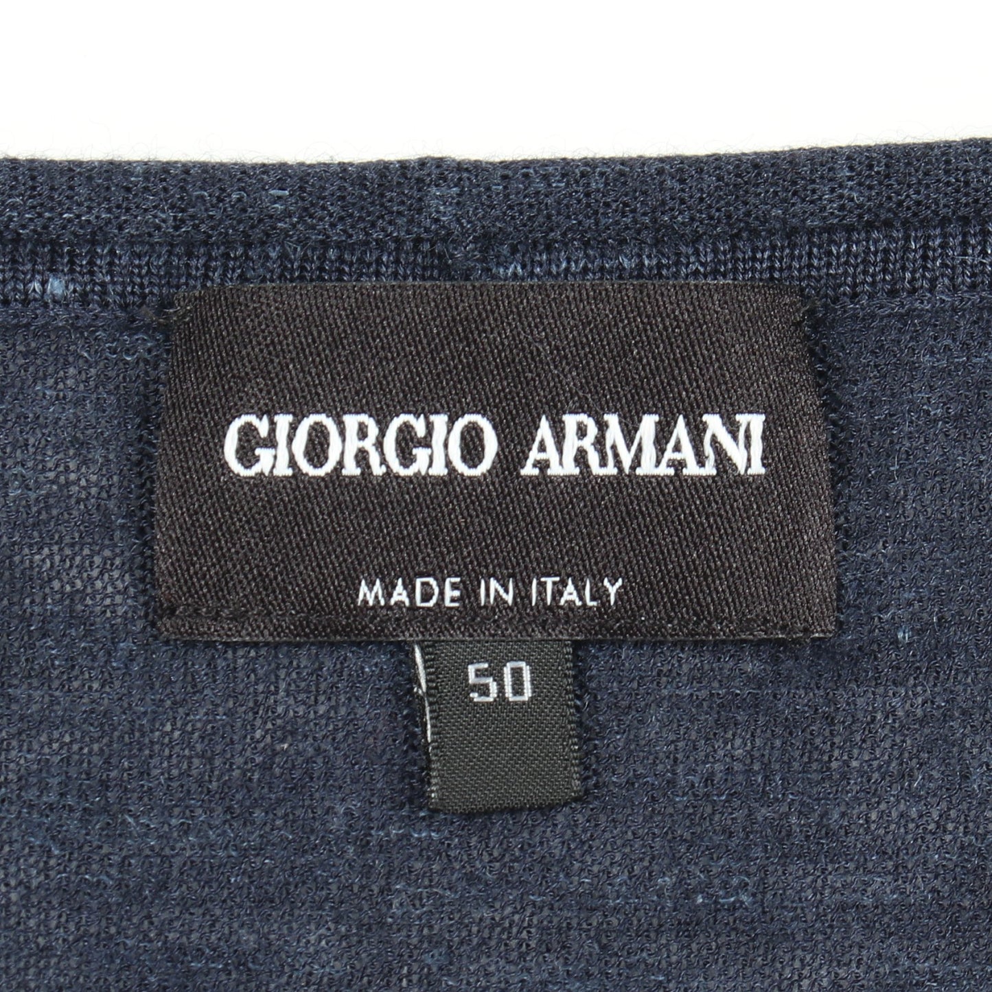 ロゴ刺繍 ニット シルク カシミヤ ネイビー ジョルジオアルマーニ トップス GIORGIO ARMANI