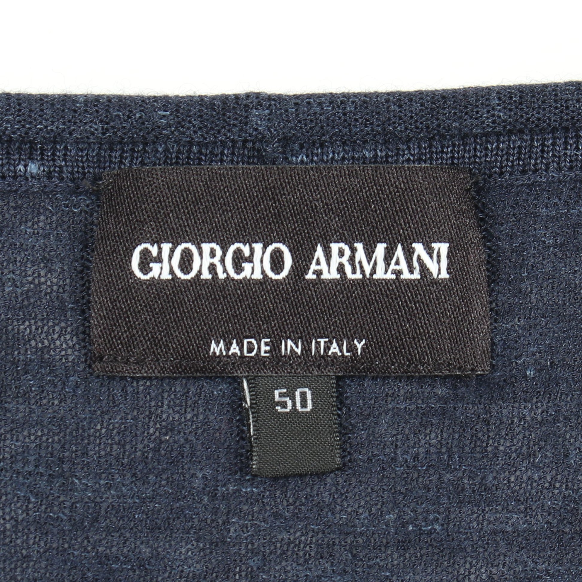 ロゴ刺繍 ニット シルク カシミヤ ネイビー ジョルジオアルマーニ トップス GIORGIO ARMANI