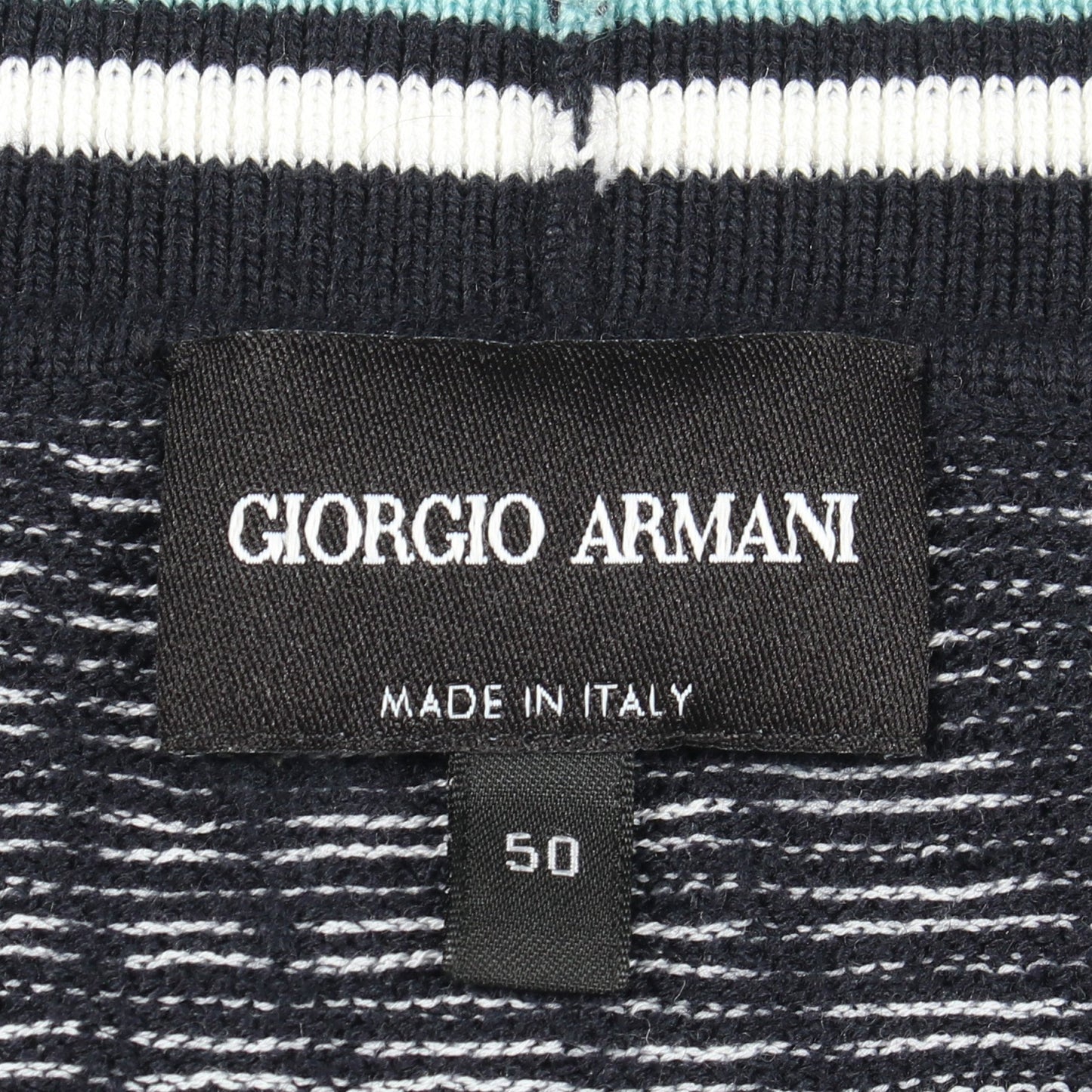 総柄 ニット ナイロン ネイビー ホワイト ライトブルー ジョルジオアルマーニ トップス GIORGIO ARMANI