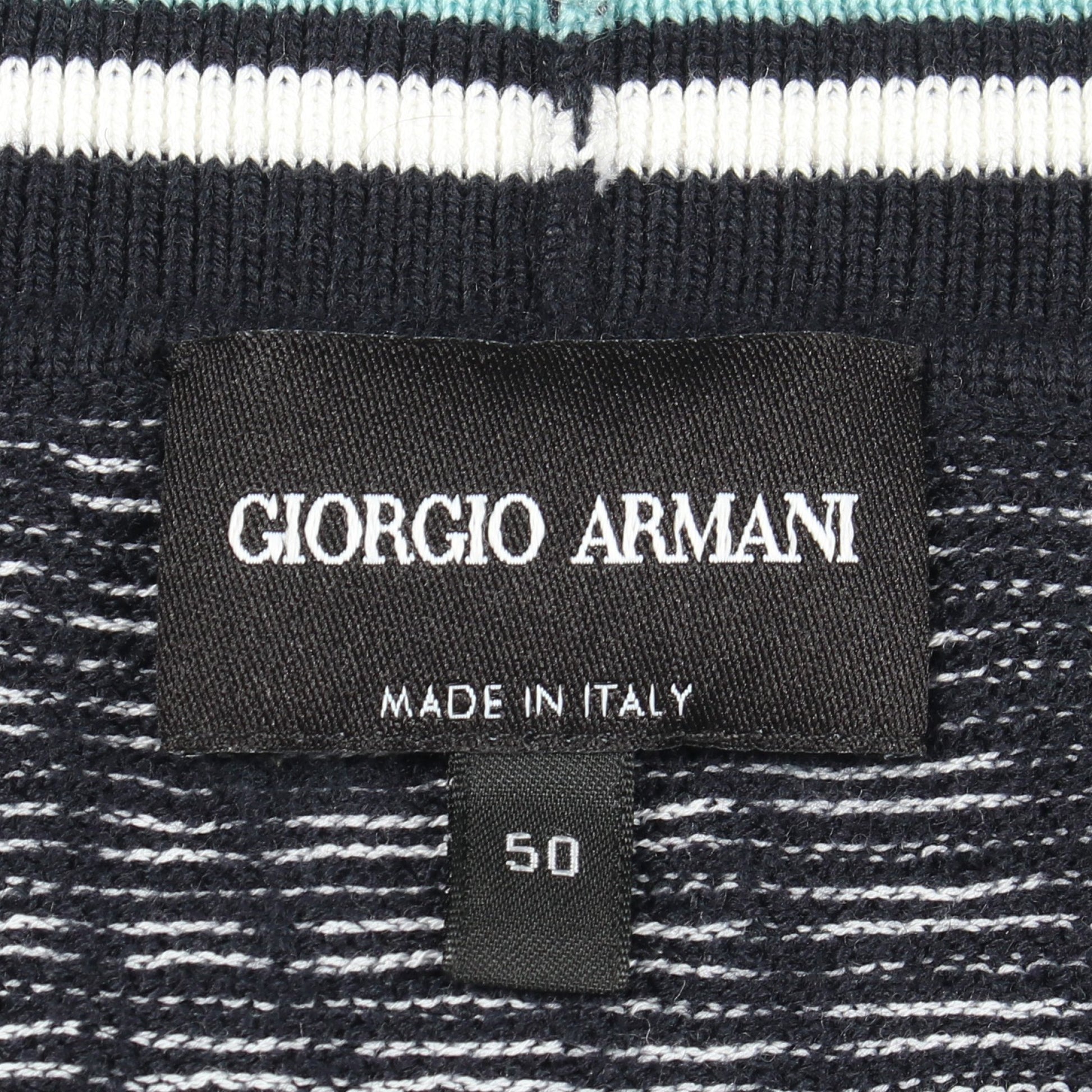 総柄 ニット ナイロン ネイビー ホワイト ライトブルー ジョルジオアルマーニ トップス GIORGIO ARMANI