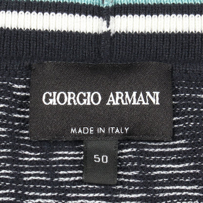 総柄 ニット ナイロン ネイビー ホワイト ライトブルー ジョルジオアルマーニ トップス GIORGIO ARMANI
