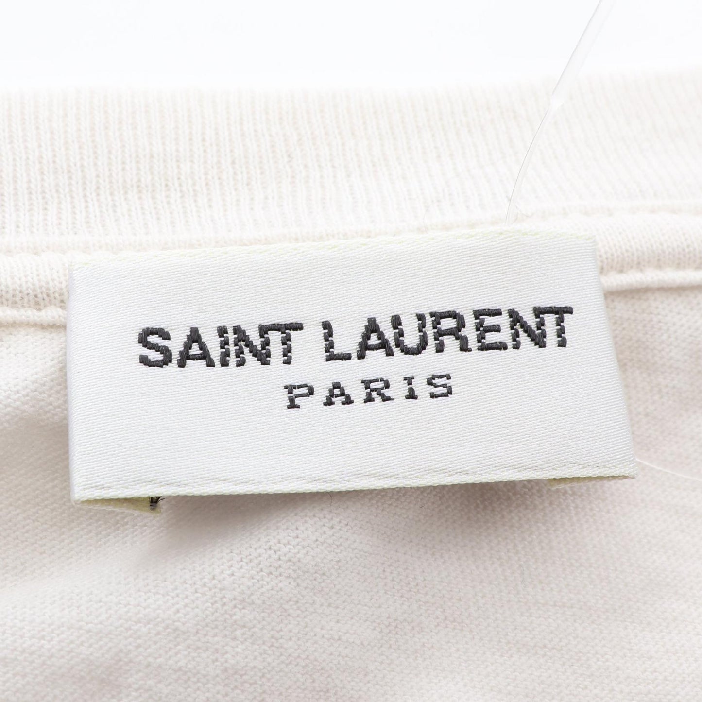 プリント 半袖Tシャツ コットン ライトグレー サンローランパリ