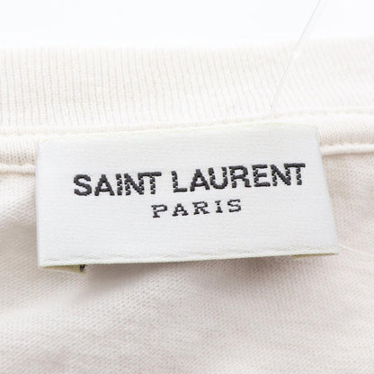 プリント 半袖Tシャツ コットン ライトグレー サンローランパリ