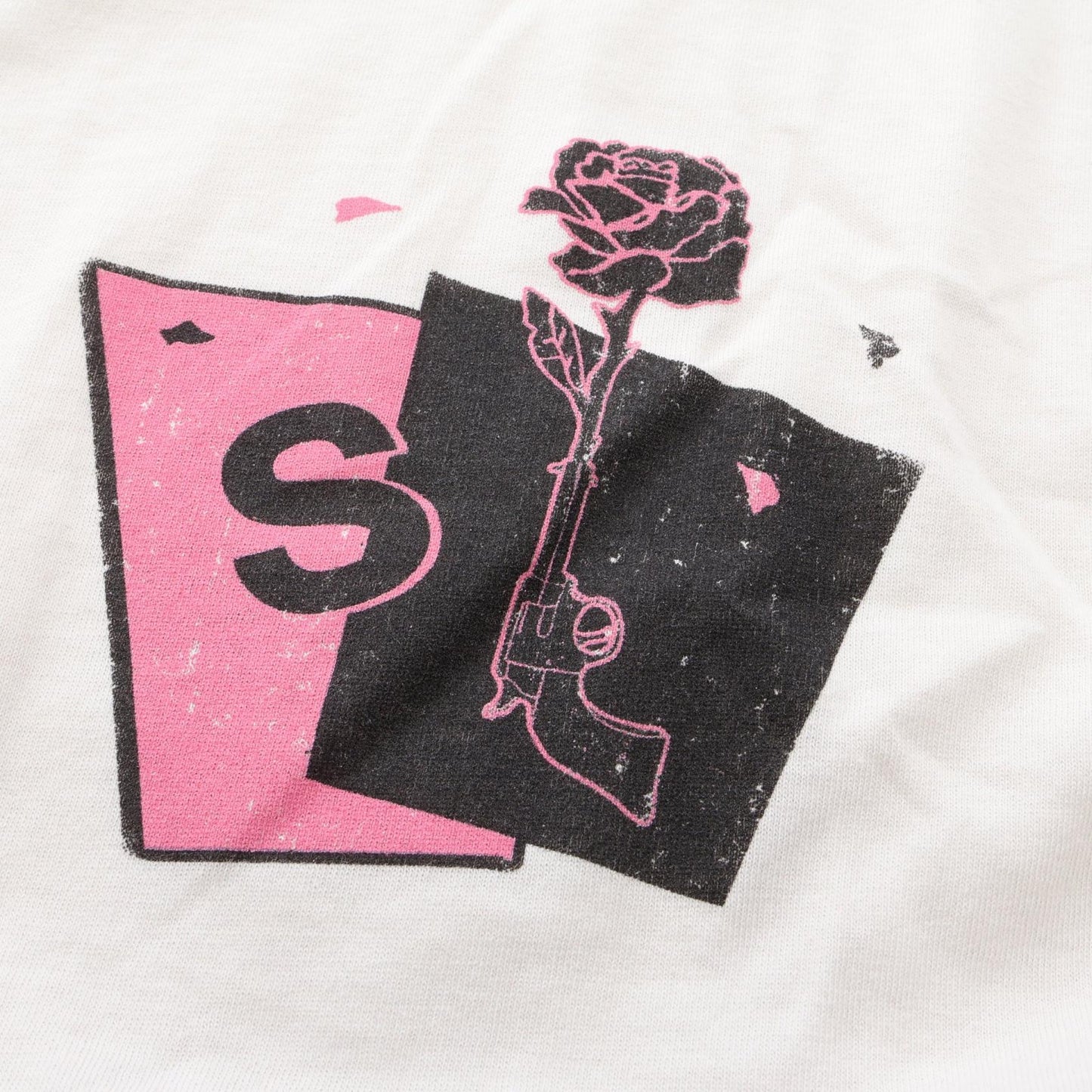 プリント 半袖Tシャツ コットン ライトグレー サンローランパリ