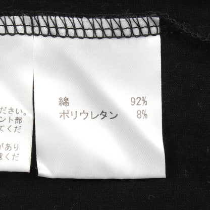 Vネック ラインストーン ロゴ 長袖Tシャツ コットン ブラック エンポリオアルマーニ トップス EMPORIO ARMANI