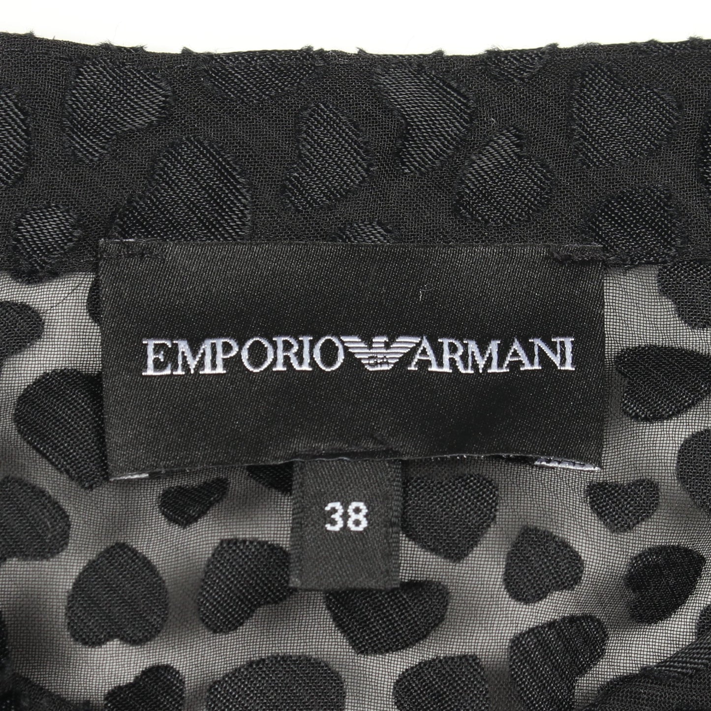 ハート柄 シャツ ブラウス レーヨン ブラック エンポリオアルマーニ トップス EMPORIO ARMANI
