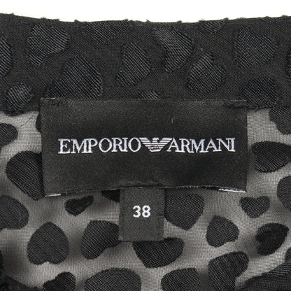 ハート柄 シャツ ブラウス レーヨン ブラック エンポリオアルマーニ トップス EMPORIO ARMANI
