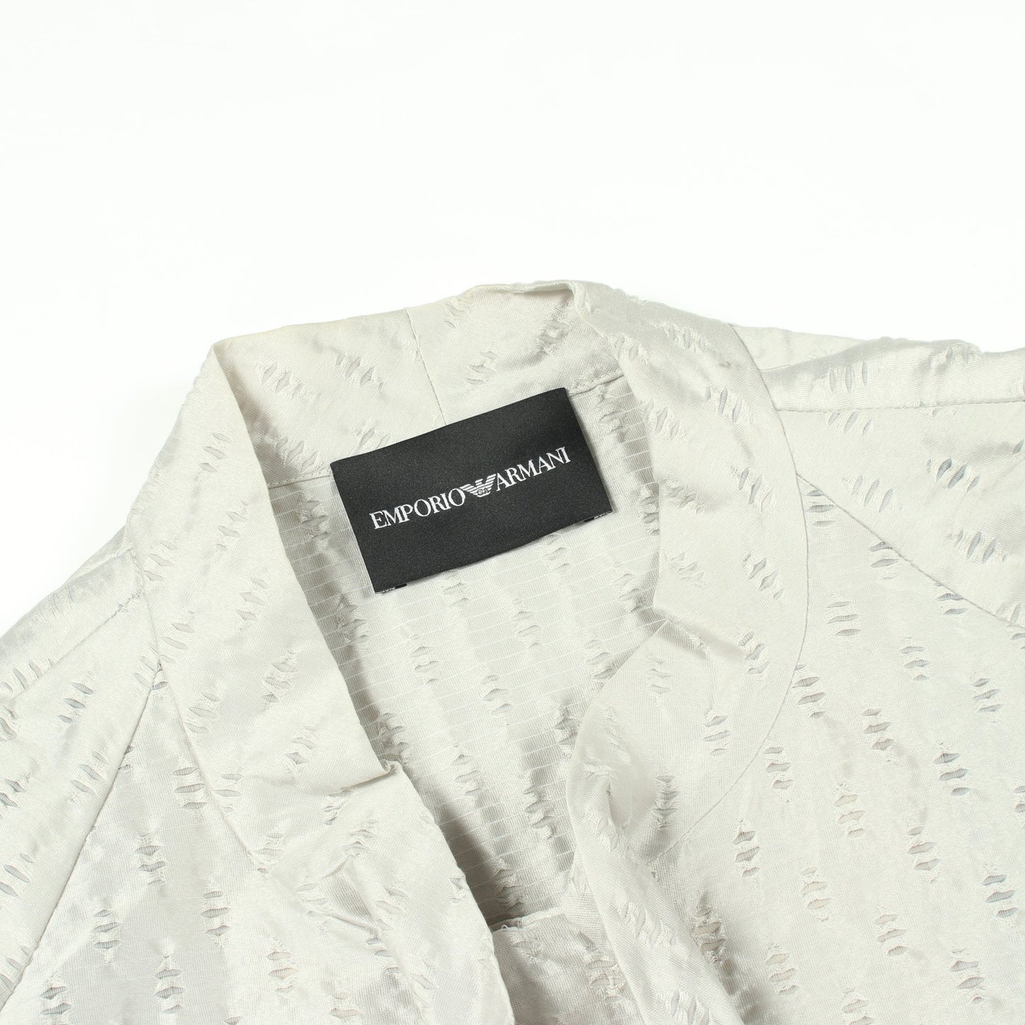 ボウタイ 半袖 コート コットン ポリアミド ライトグレー エンポリオアルマーニ アウター EMPORIO ARMANI