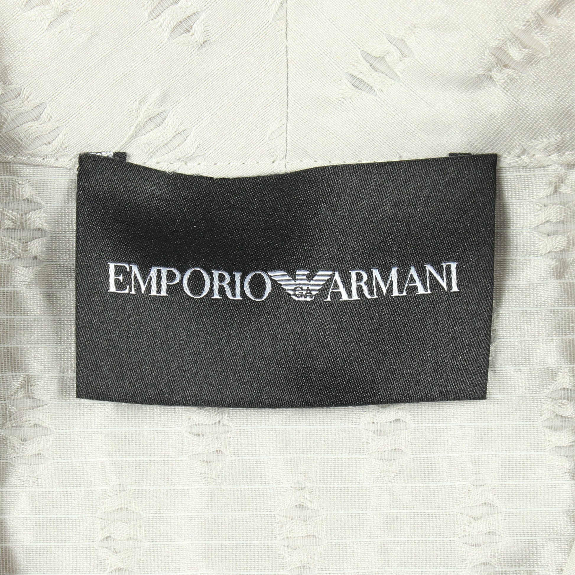 ボウタイ 半袖 コート コットン ポリアミド ライトグレー エンポリオアルマーニ アウター EMPORIO ARMANI