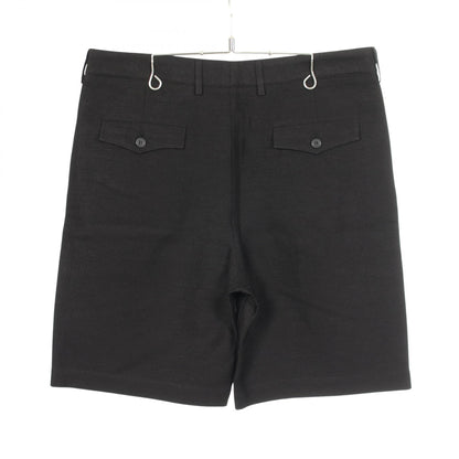 ハーフ パンツ リネン コットン ブラック サンローランパリ