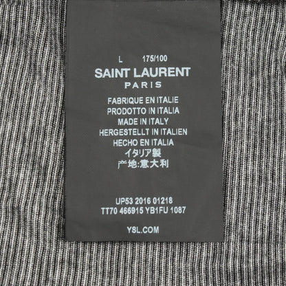 ボーダー 半袖Tシャツ レーヨン ブラック グレー サンローランパリ