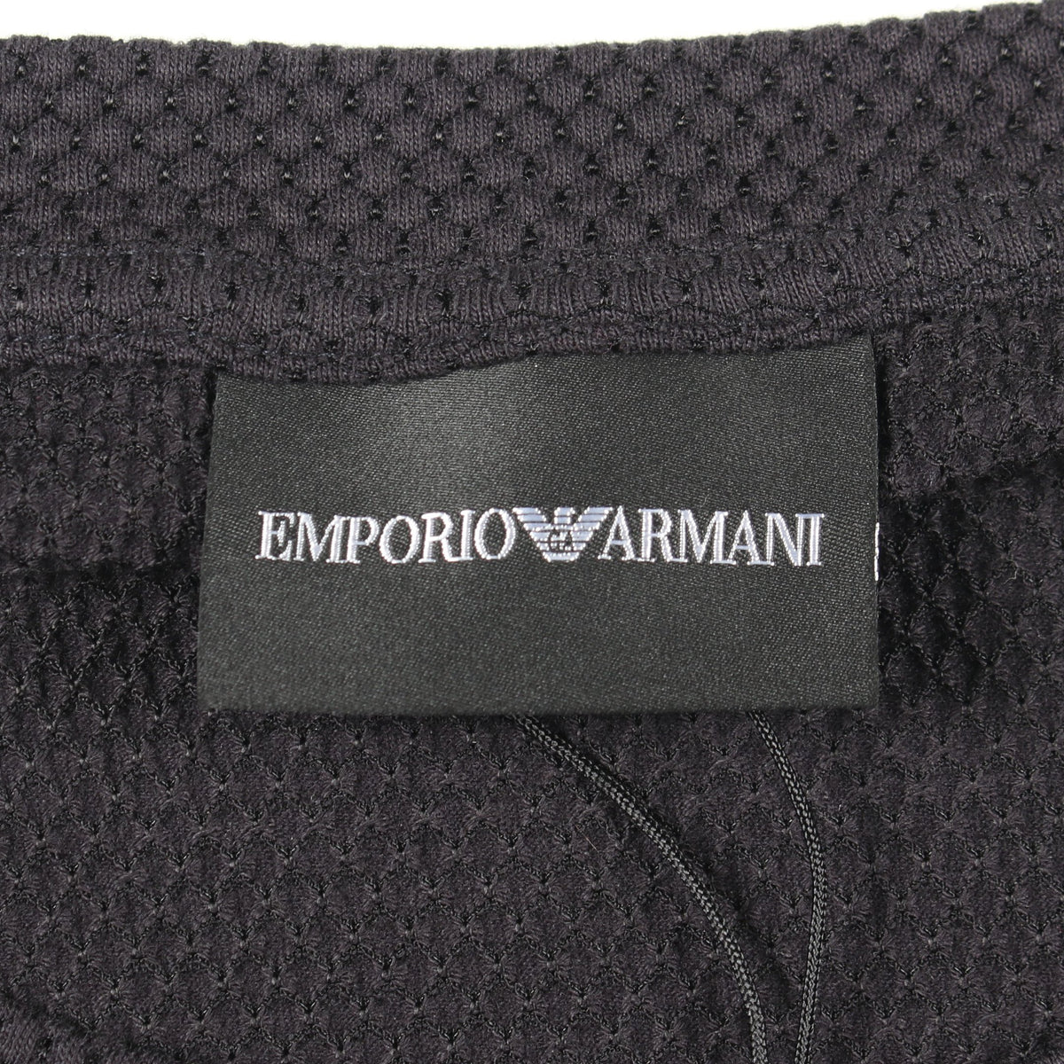 クルーネック 長袖Tシャツ コットン ブラック エンポリオアルマーニ トップス EMPORIO ARMANI
