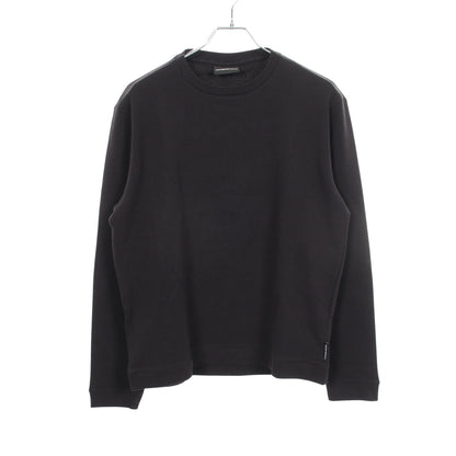 クルーネック 長袖Tシャツ コットン ブラック エンポリオアルマーニ トップス EMPORIO ARMANI
