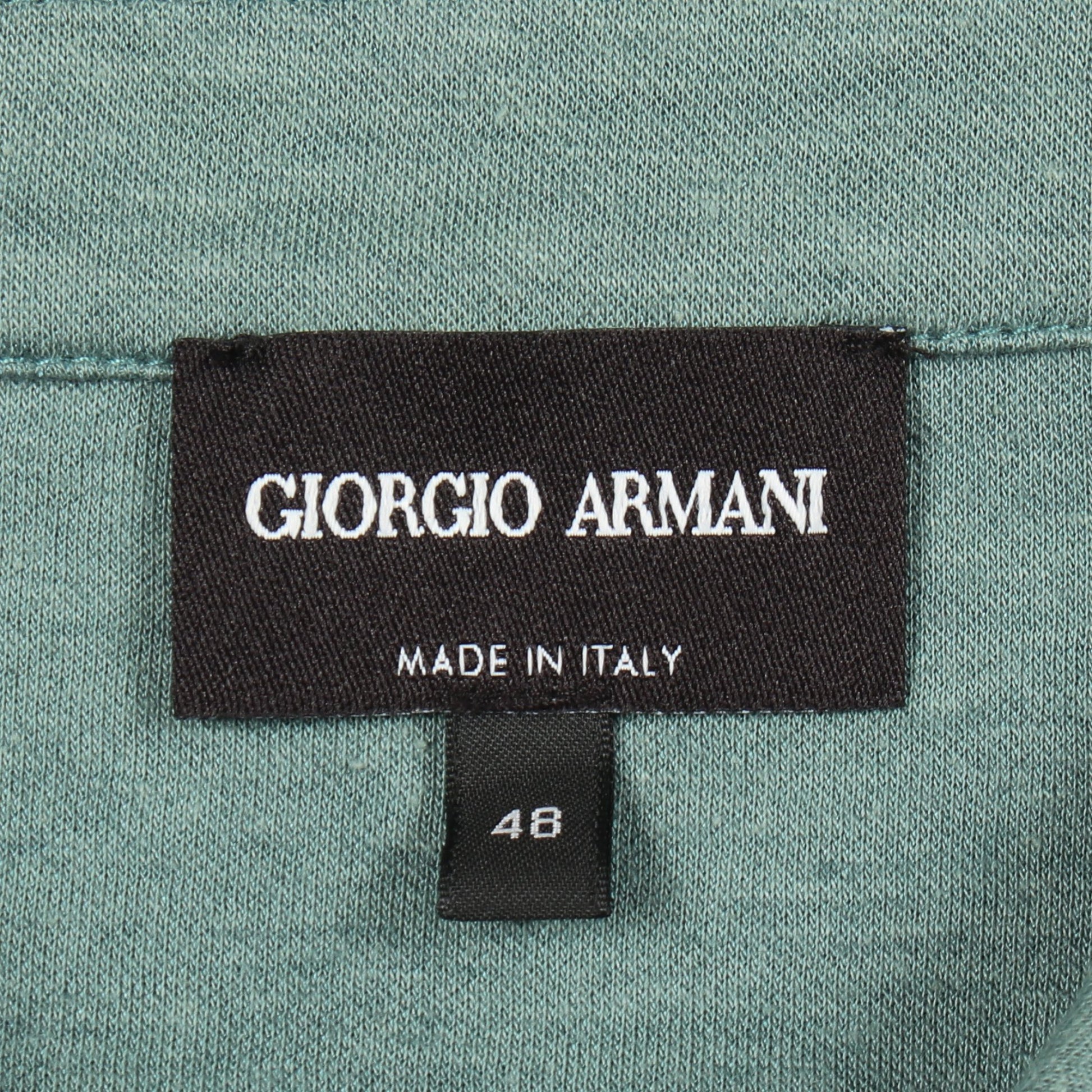 長袖 ポロシャツ コットン シルク グリーン ジョルジオアルマーニ トップス GIORGIO ARMANI