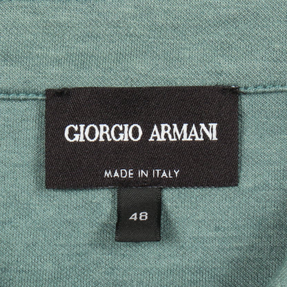 長袖 ポロシャツ コットン シルク グリーン ジョルジオアルマーニ トップス GIORGIO ARMANI