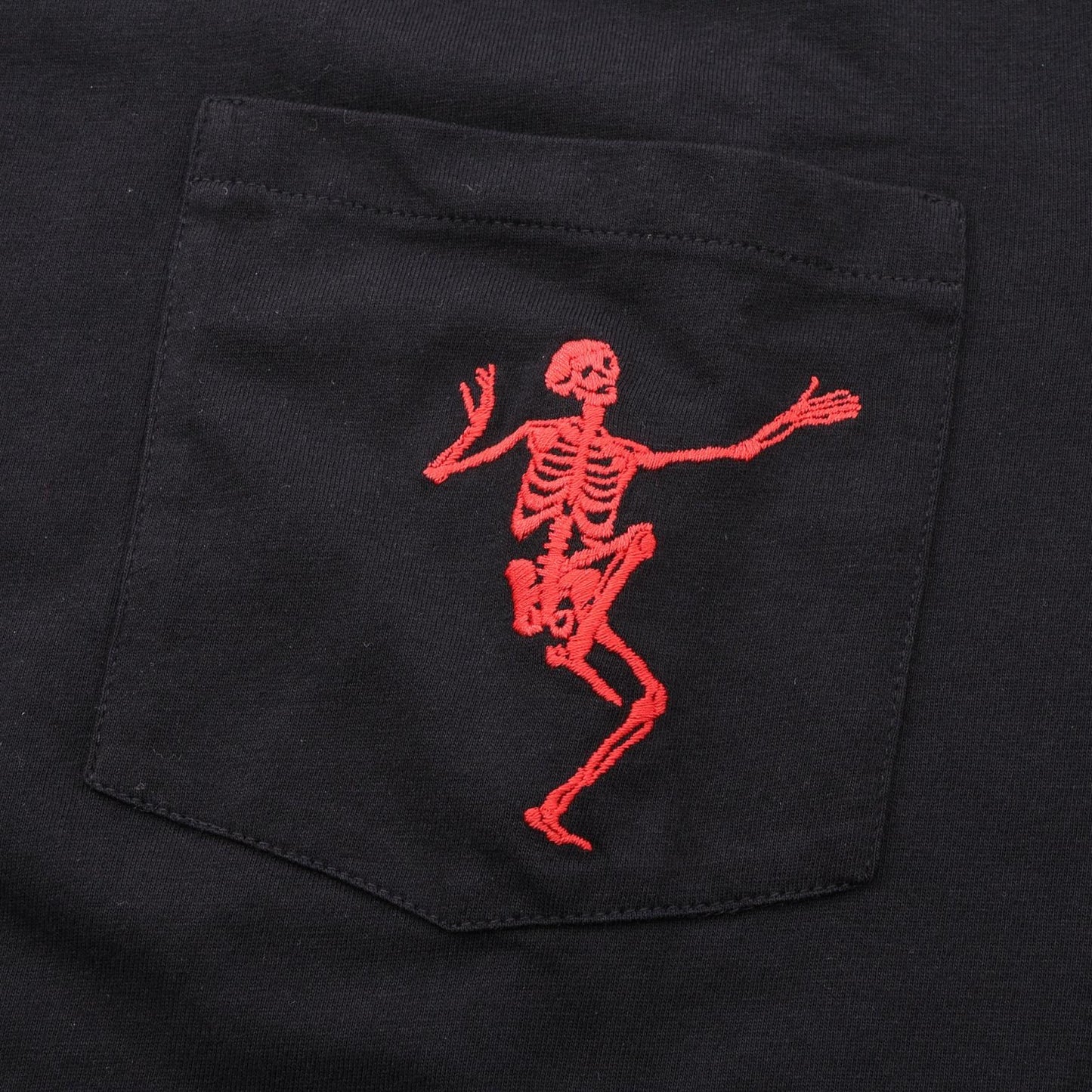 スカル刺繍 クルーネック 半袖Tシャツ コットン ブラック アレキサンダーマックイーン