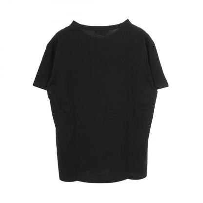 スカル刺繍 クルーネック 半袖Tシャツ コットン ブラック アレキサンダーマックイーン
