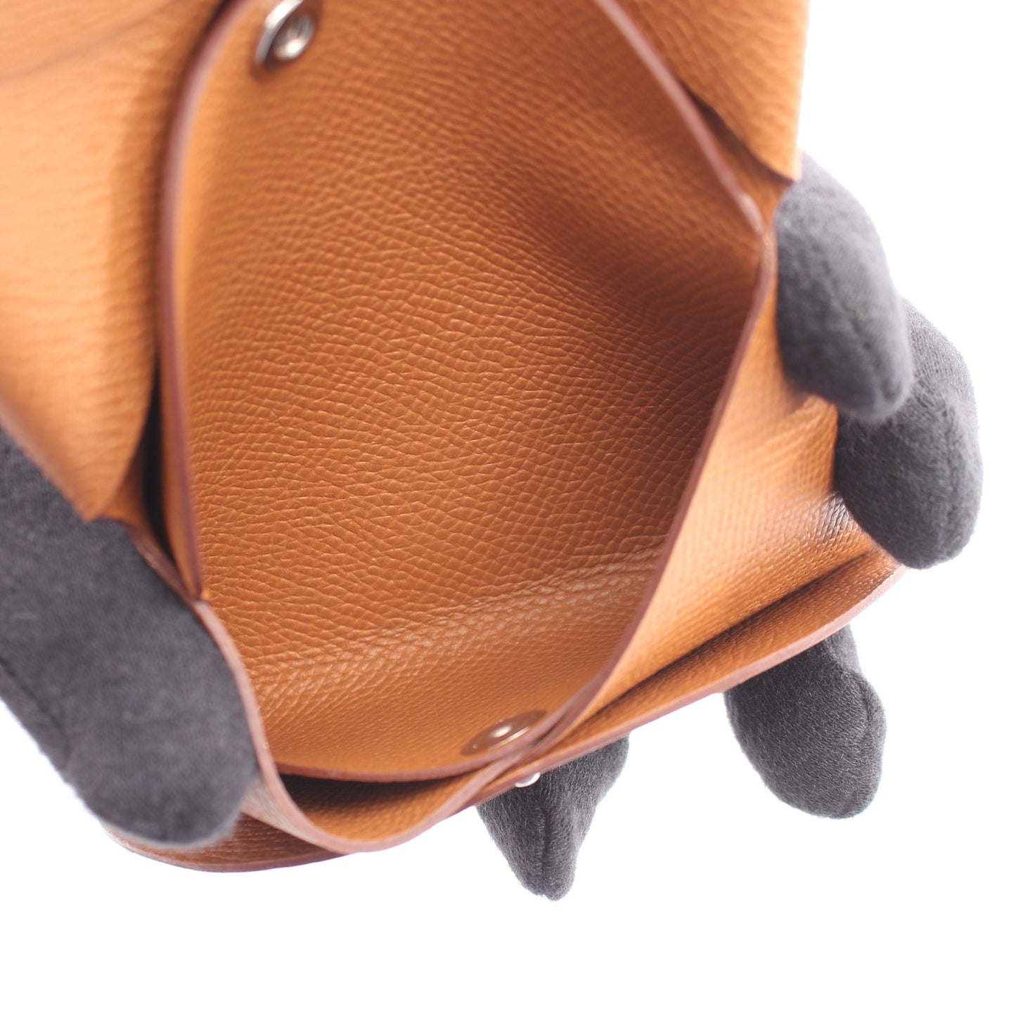 カルヴィデュオ ゴールド コインケース トリヨンクレマンス ブラウン シルバー金具 B刻印 エルメス 財布・小物 HERMES