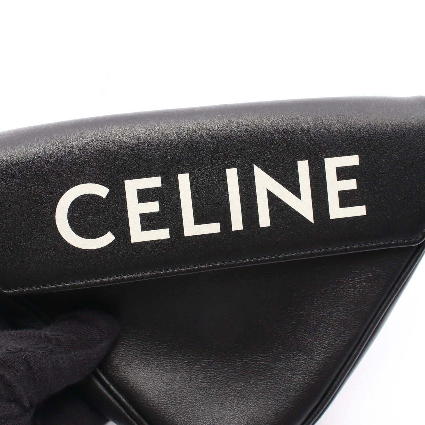 トライアングル ショルダーバッグ レザー ブラック セリーヌ バッグ CELINE