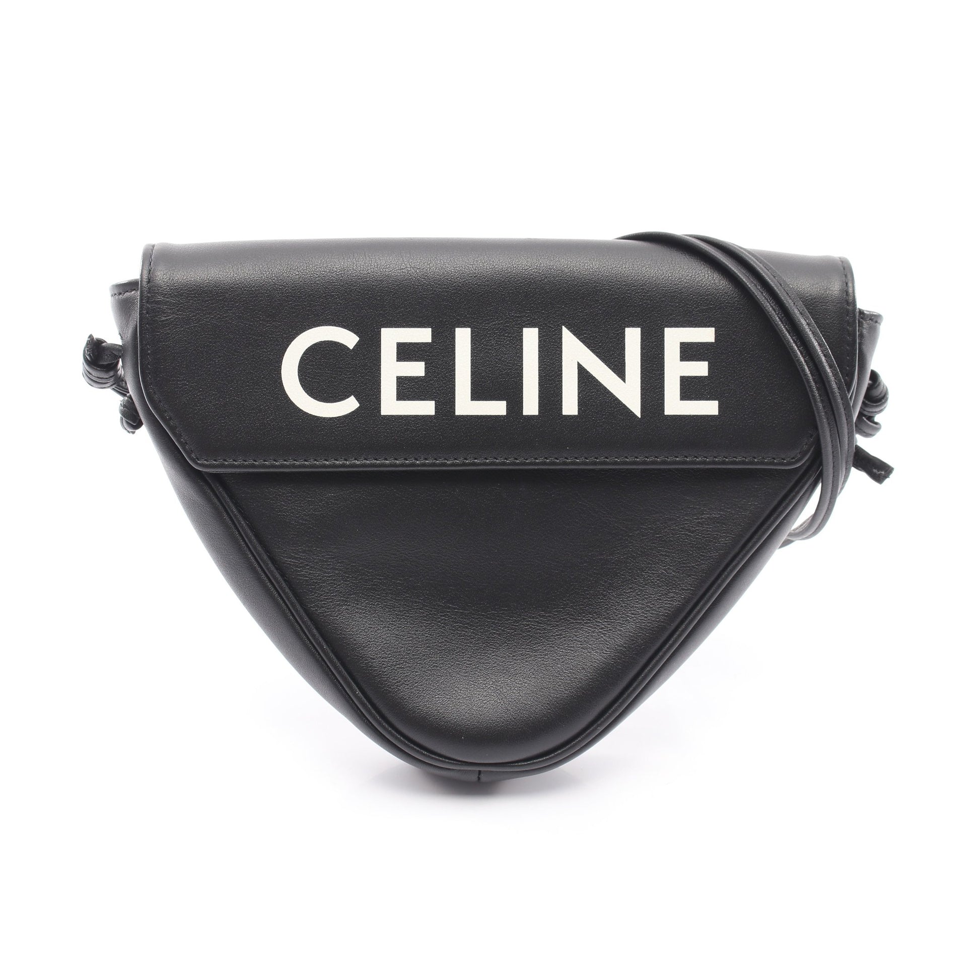 トライアングル ショルダーバッグ レザー ブラック セリーヌ バッグ CELINE