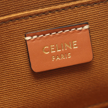 ミニ カメラ キュイル トリオンフ 刺繍 ショルダーバッグ PVC レザー ブラック ブラウン セリーヌ バッグ CELINE