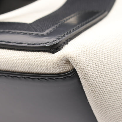 NAVY CABAS S ネイビーカバ ハンドバッグ トートバッグ キャンバス レザー アイボリー ブラック バレンシアガ バッグ BALENCIAGA
