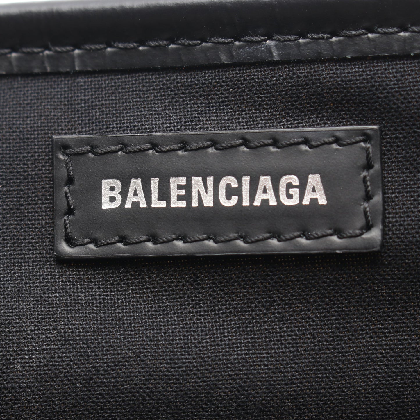 NAVY CABAS S ネイビーカバ ハンドバッグ トートバッグ キャンバス レザー アイボリー ブラック バレンシアガ バッグ BALENCIAGA