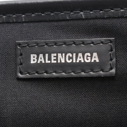 NAVY CABAS S ネイビーカバ ハンドバッグ トートバッグ キャンバス レザー アイボリー ブラック バレンシアガ バッグ BALENCIAGA